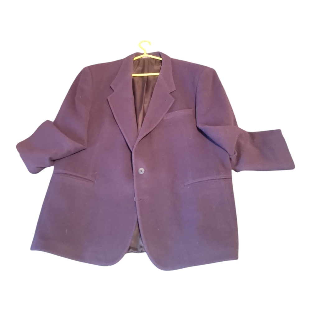 Vintage Club International By Tip Top Burgundy Wool Cashemere Blazer